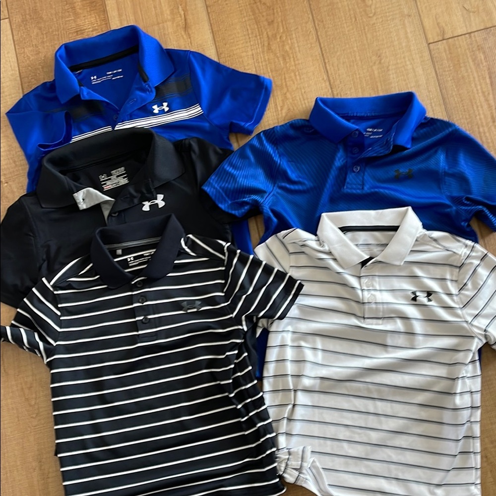 Under Armour Kids Polo Collection - Blue, Black, White